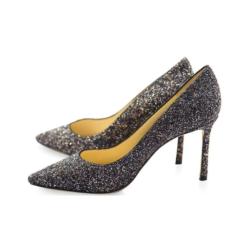 Jimmy Choo ROMY Slim Heel High Heels 8.5cm Women's Twilight Black-2