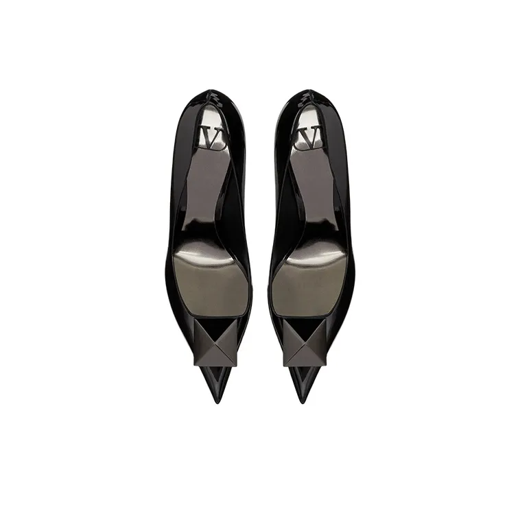 Valentino Garavani One Stud 100mm Patent-leather Pumps-2