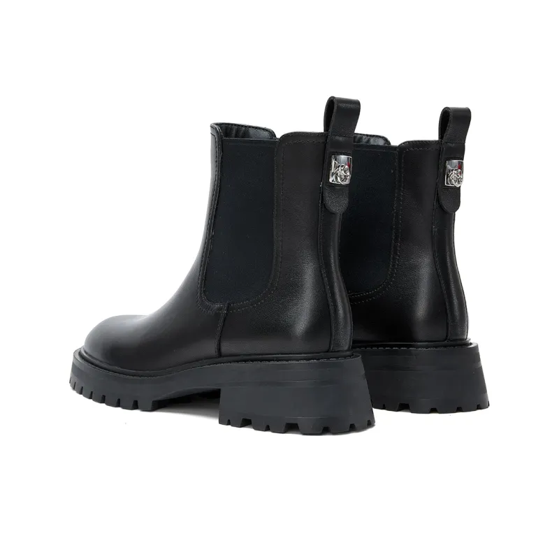 PT'SON Short Chelsea Boots Women's Black-8