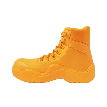 Bottega Veneta Puddle Bomber Ankle Boot Tangerine