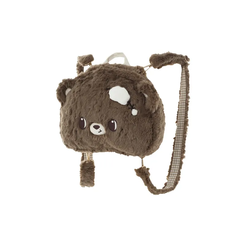 RIZHI STORE Plush Bear Backpack Unisex Multicolor-2