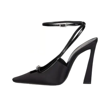 SAINT LAURENT Chunky Heel High Heels 11cm Women's Black