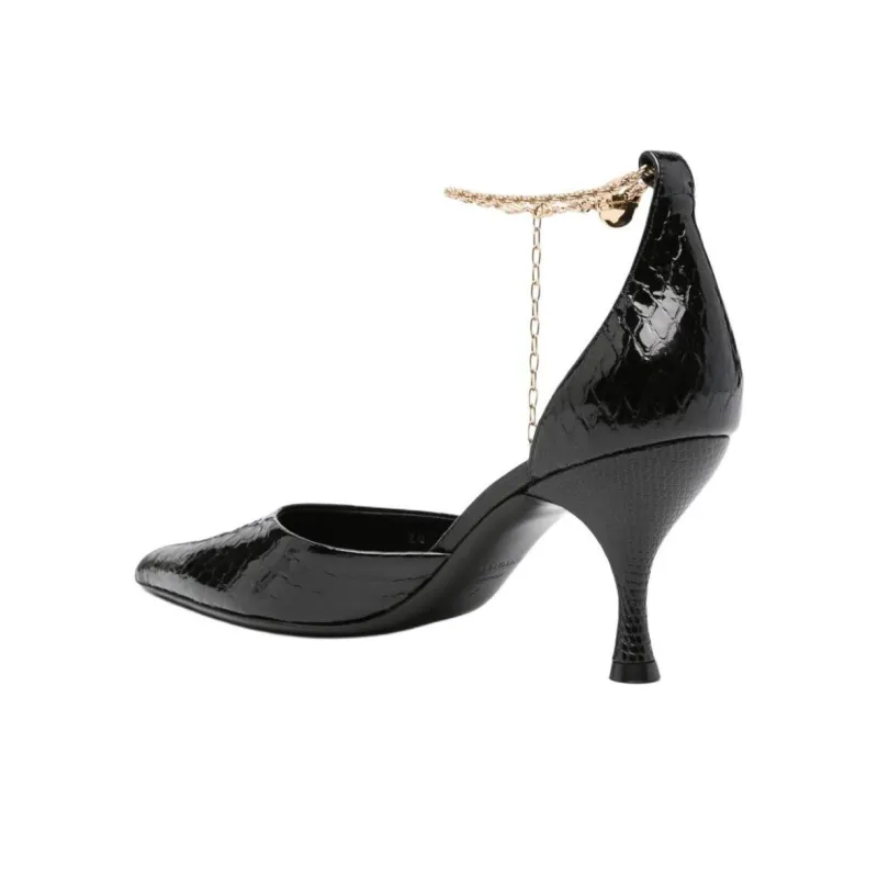 FERRAGAMO High Heels 8cm Women's Black-3