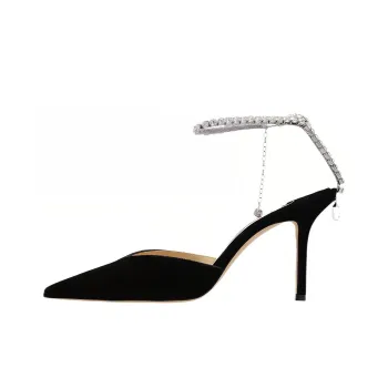 Jimmy Choo Saeda 85mm Crystal ankle Pumps