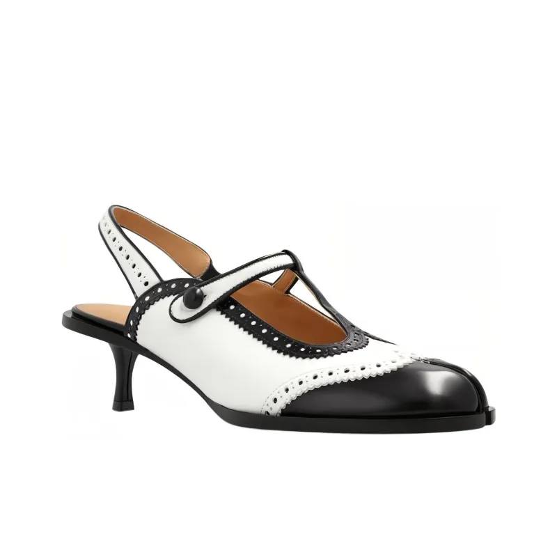 Maison Margiela Tabi Panelled Slingback Pumps-2