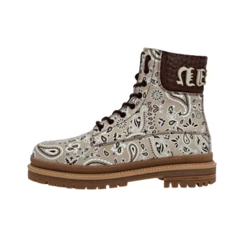 PHILIPP PLEIN Paisley-print Leather Ankle Boots