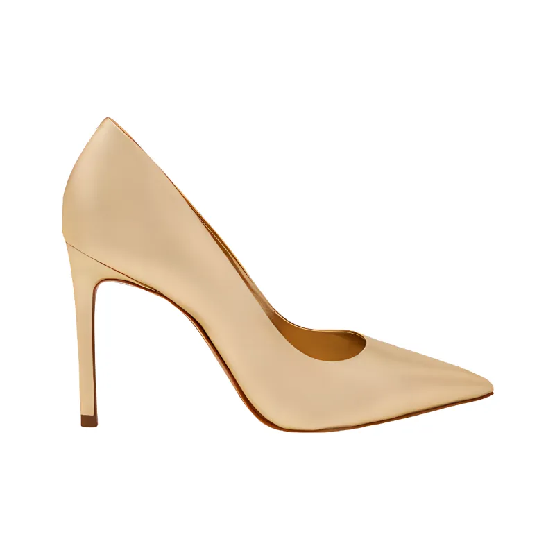 Schutz Slim Heel High Heels Women's Gold-1