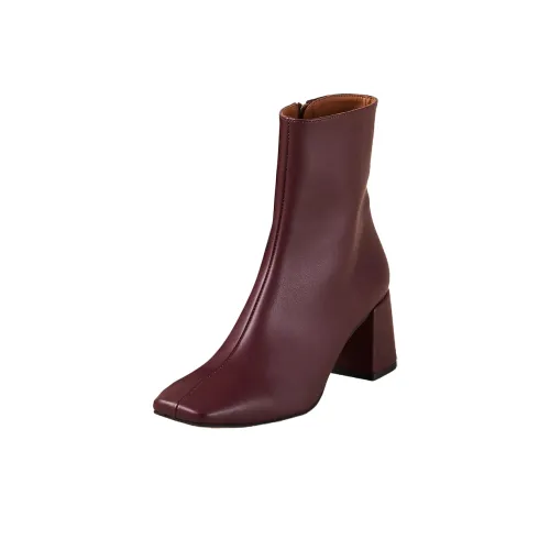 ALOHAS Ankle boots Silver 6.5cm Women's Burgundy