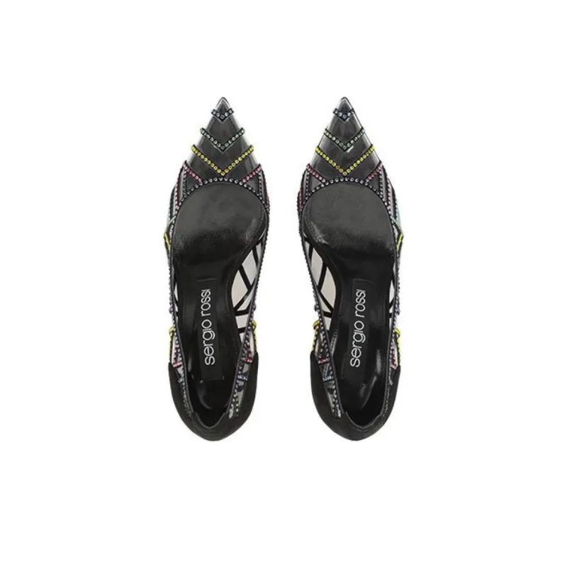 SERGIO ROSSI Godiva High Heels 9cm Women's Black-3