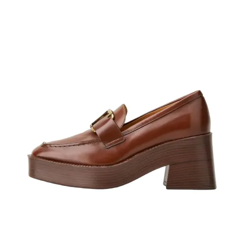 TOD'S Wedge Heel Platform Shoes Women's Brown