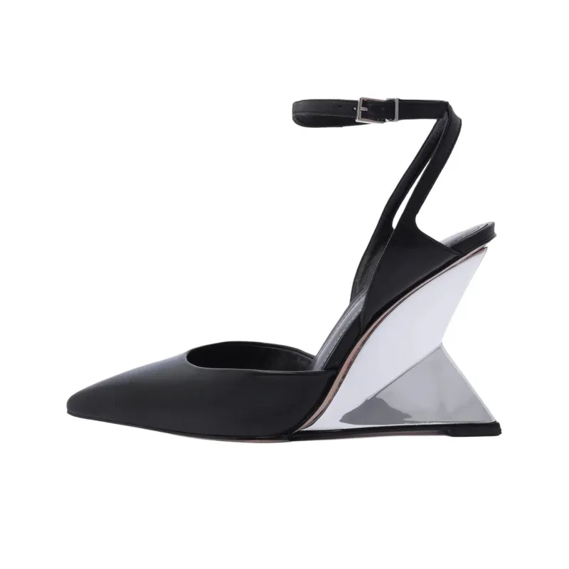 Schutz Janice Irregular Heel High Heels 10.1cm Women's Black-0