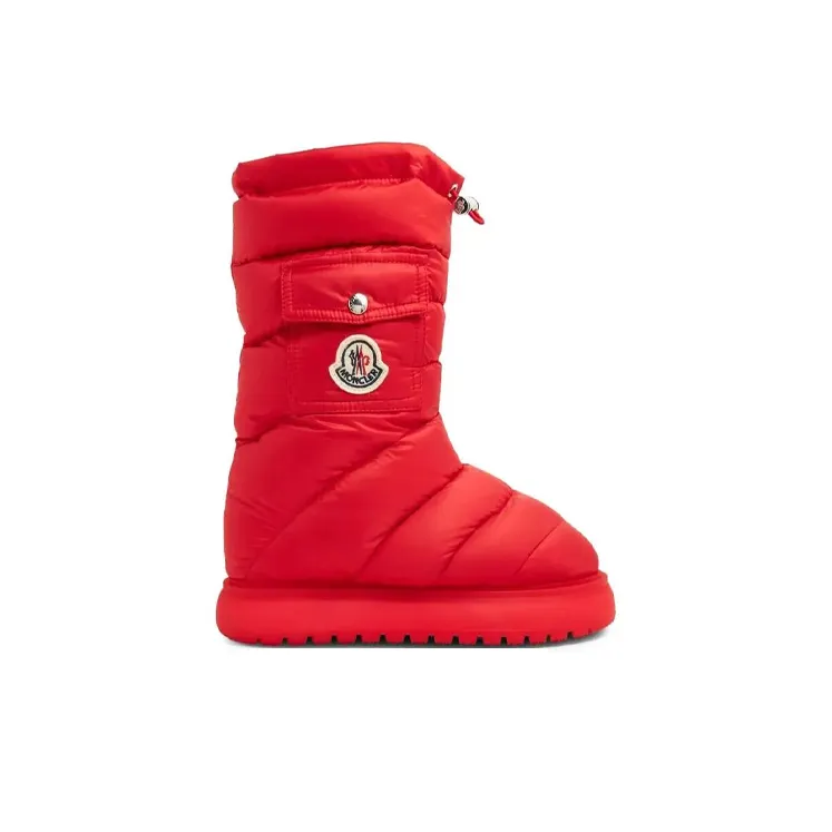 Moncler Gaia Warm Crew Snow Boots Women's Red-1