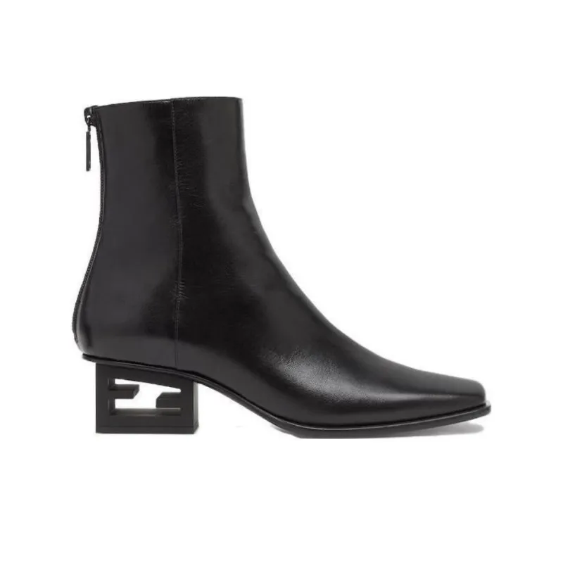 FENDI Square Toe Heeled Boots Women's-1