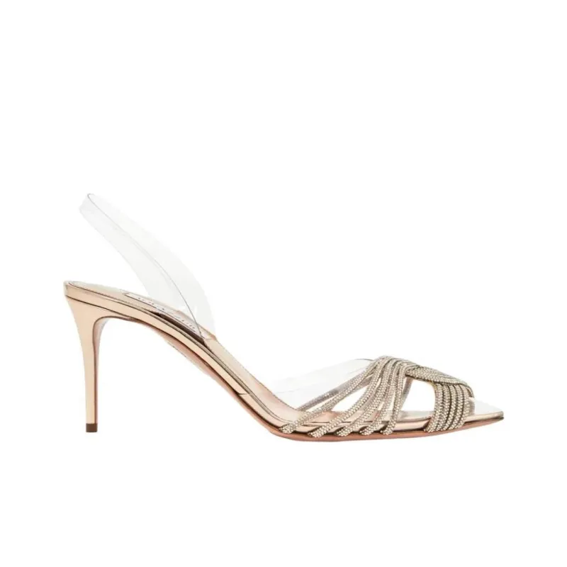 AQUAZZURA Slim Heel High Heels 7.5cm Women's Gold-1