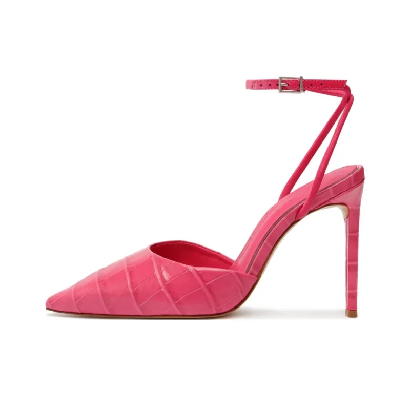 Schutz Deby Slim Heel High Heels 10cm Women's Pink-0