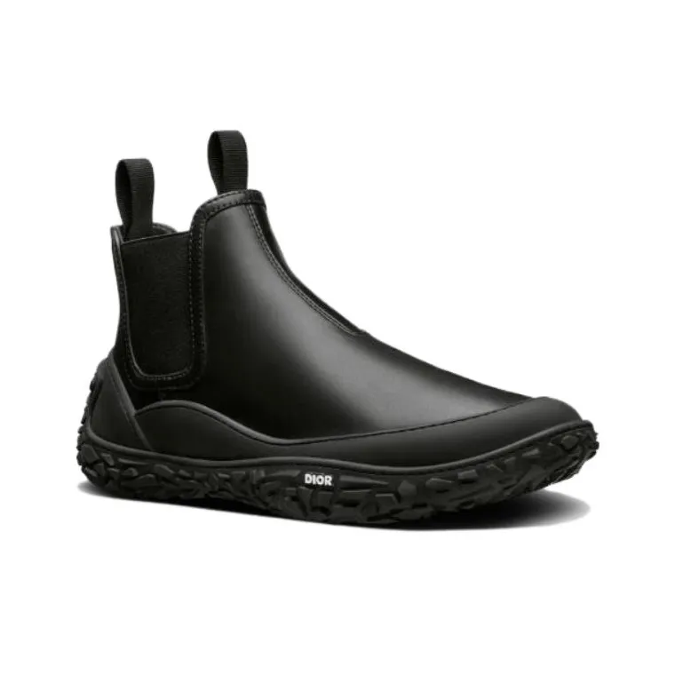 DIOR B28 Ankle Length Chelsea Boots Men's Black-2