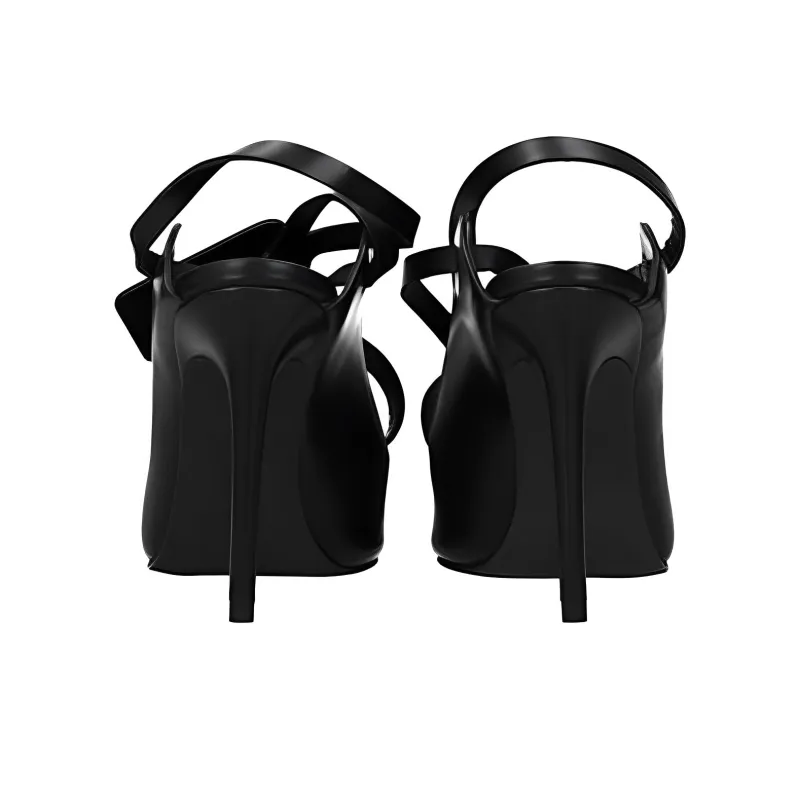 OFF-WHITE Warped Slim Heel High Heels 10.5cm Women's Black-4