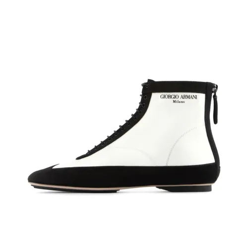 EMPORIO ARMANI Ankle Boots Women's White Black