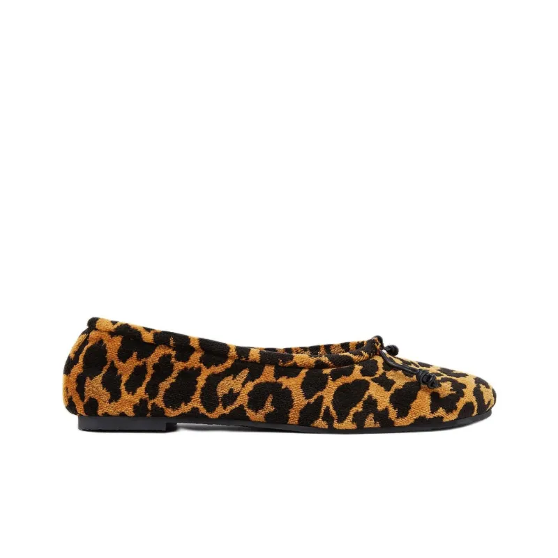 Stella McCartney Ryder Leopard Casual Single Shoes Women's Brown-1