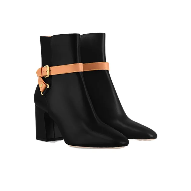 LOUIS VUITTON Parisienne Ankle Boots Women's Black-2
