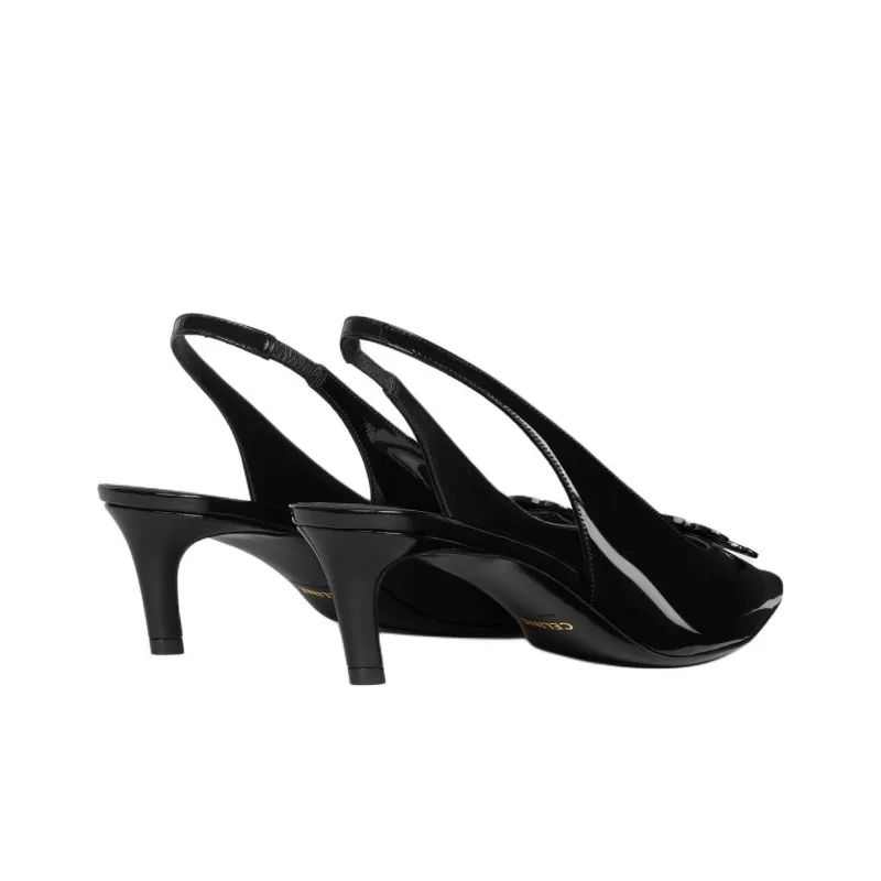 CELINE Slim Heel High Heels 5cm Women's Black-3
