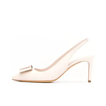 FERRAGAMO Vara Slim Heel High Heels 7cm Women's White