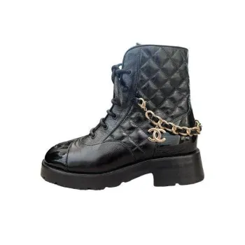 CHANEL Ankle Boots Women's Black