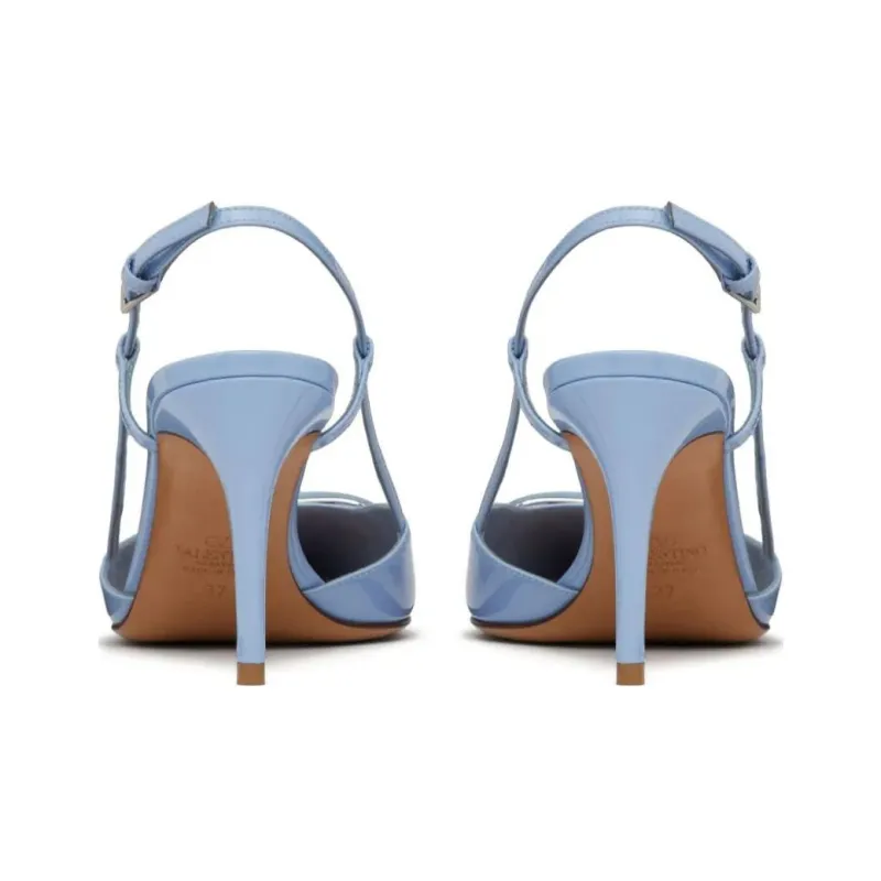 Valentino Garavani VLogo Signature 80mm Patent Slingback Pumps-4