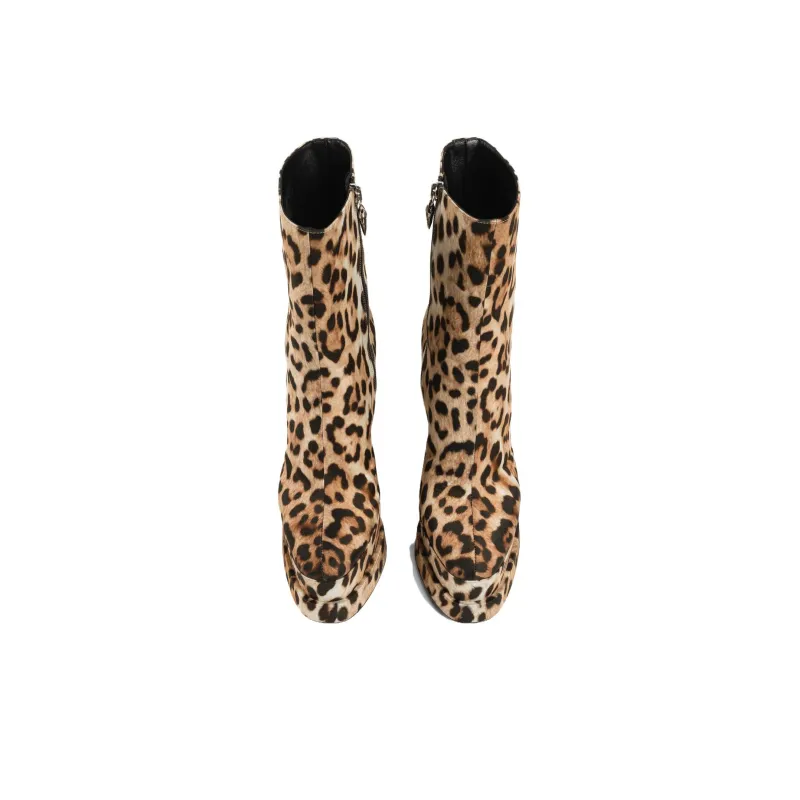 Roberto Cavalli Leopard-print Platform Booties-4