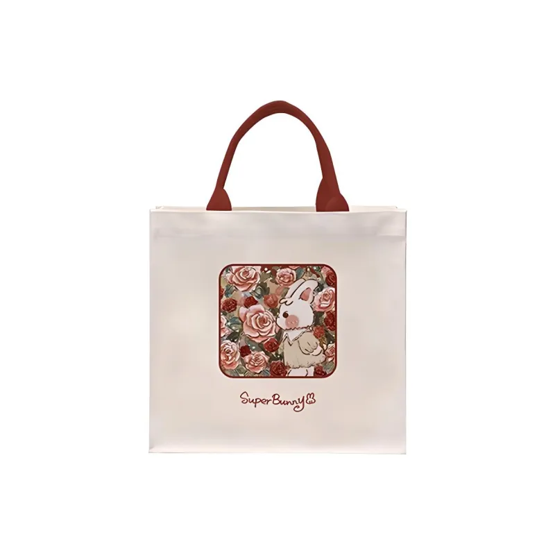 AOSONG Twill Technology Fabric Tote Bag, Shopping Bag, Handbag Regular Unisex Rose Manor-0