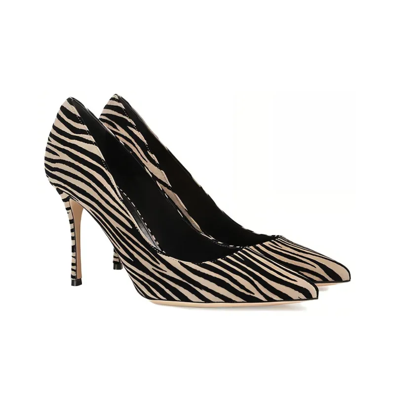 SERGIO ROSSI Godiva Slim Heel High Heels 9cm Women's Black-2
