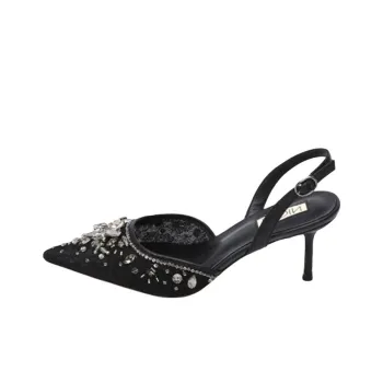 NICOLI Hailee Slim Heel High Heels 7cm Women's Black
