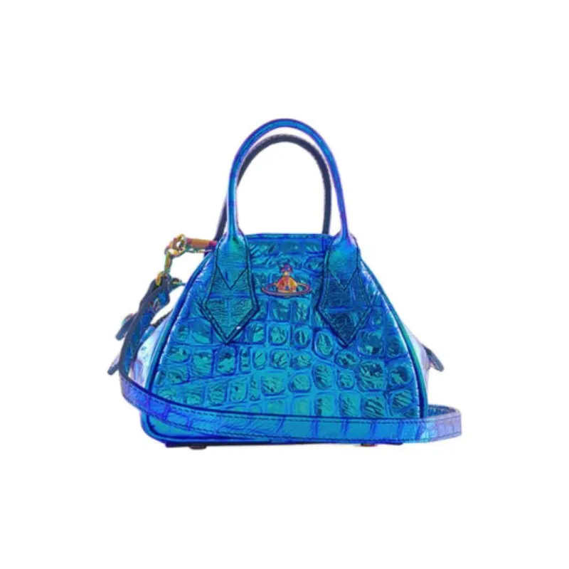 Vivienne Westwood Yasmine Collaboration Cow Leather Crossbody Handbag Mini Women's Blue-1