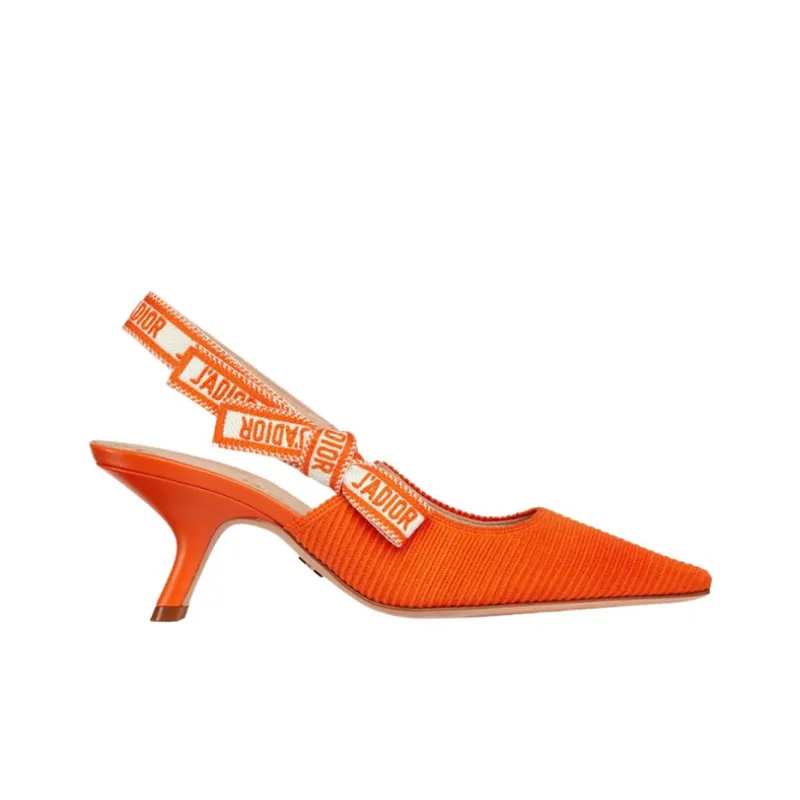 DIOR J'Adior Irregular Heel High Heels 6.5cm Women's Bright Orange-1