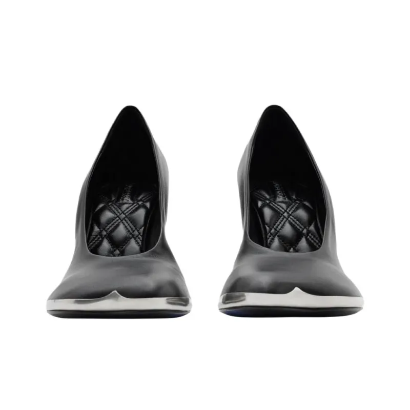 Burberry Slim Heel High Heels 9cm Women's Black-3