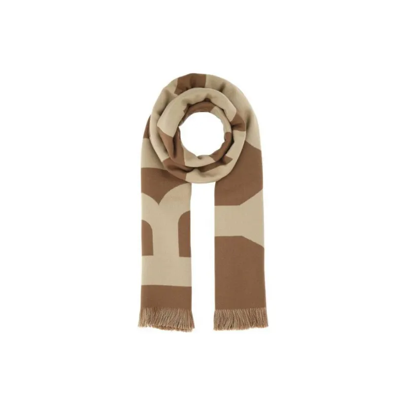 Burberry Logo Wool Jacquard Scarf-3