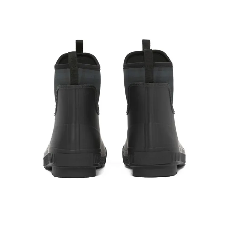 Burberry Flinton Rain Boots Black Charcoal Rubber Women's-3