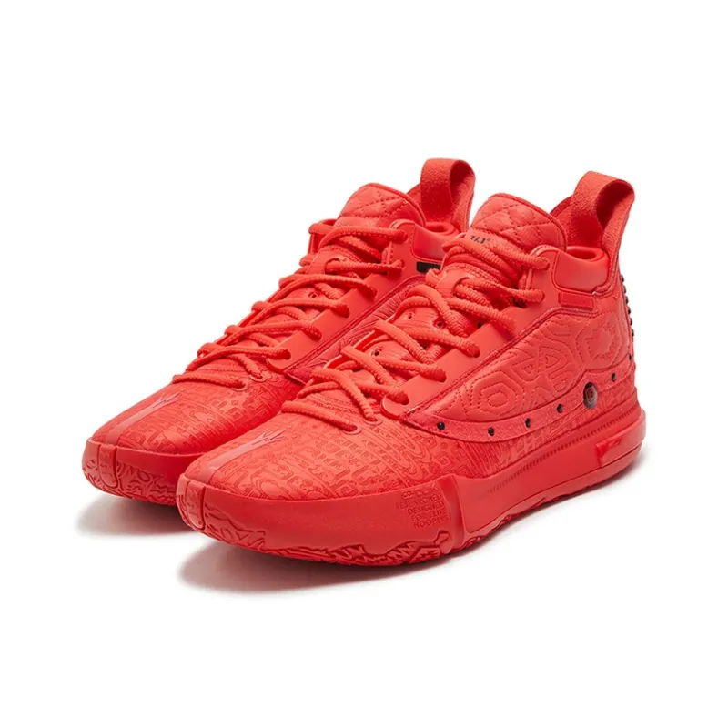 361° Joker Yokei Generation One Basketball Shoes Men Mid Top Finch Red/obsidian Black-2