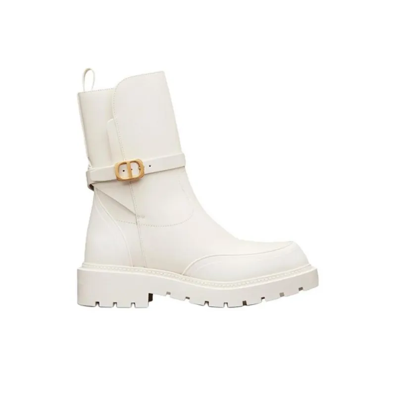 DIOR Empreinte Ankle Boots Women's White-1