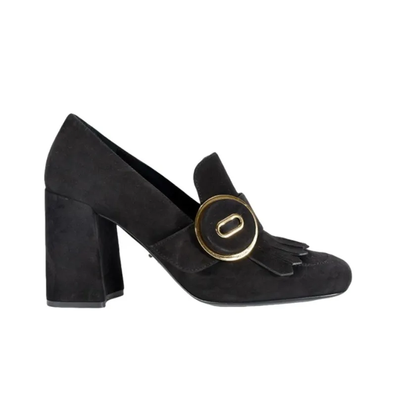 PRADA Chunky Heel High Heels Women's Black-1