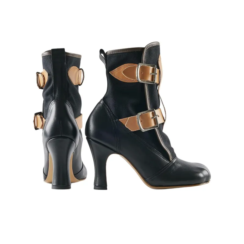 Vivienne Westwood Bondage Ankle Boots 10cm Women's Black-3