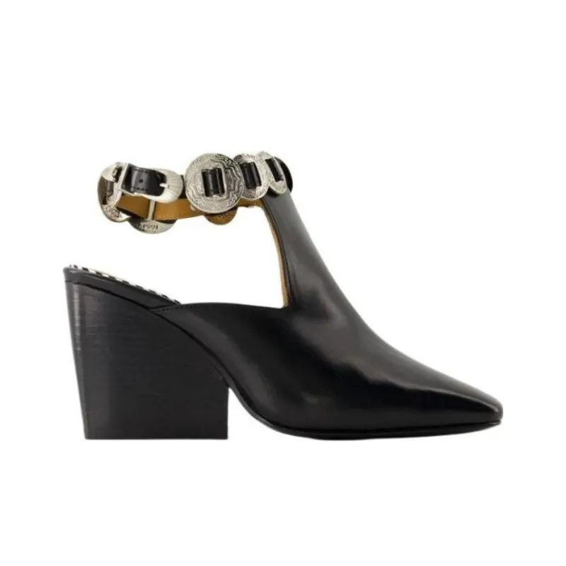 Toga Pulla Chunky Heel High Heels Women's Black-1