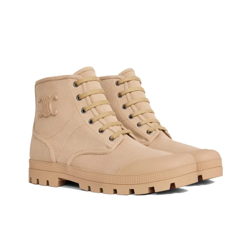 CELINE Ankle Boots Men's Light Brown-2