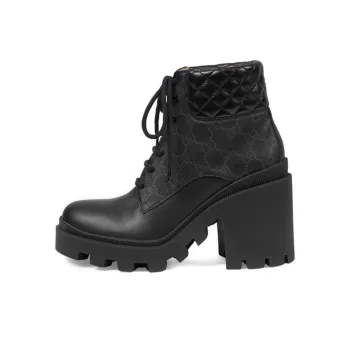 GUCCI Women's Gg Ankle Boot 'Black Gg Supreme' Women's