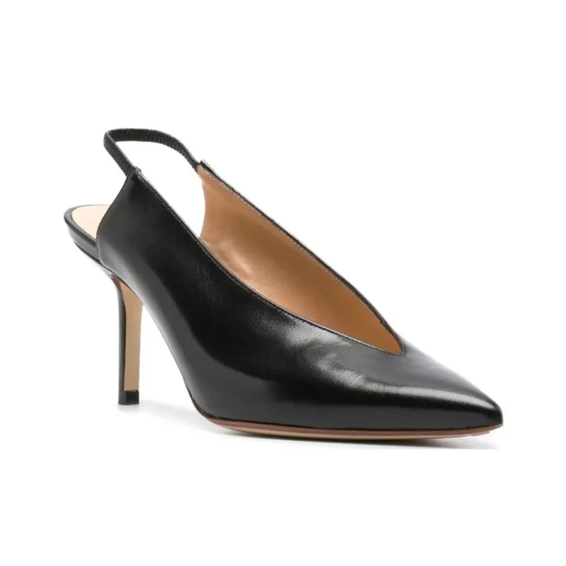 FRANCESCO RUSSO 80mm Pointed-toe Slingback Pumps-2