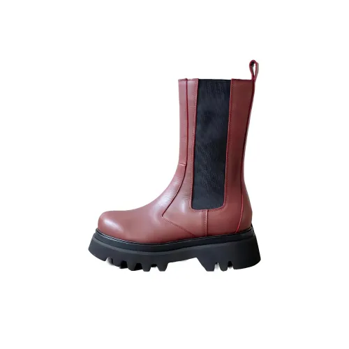 ALOHAS Short Chelsea boots Silver 5.5cm Women's Red