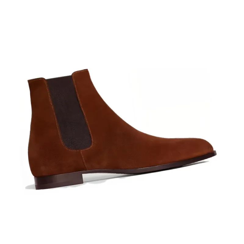 CELINE Short Chelsea Boots Men's Brown-1