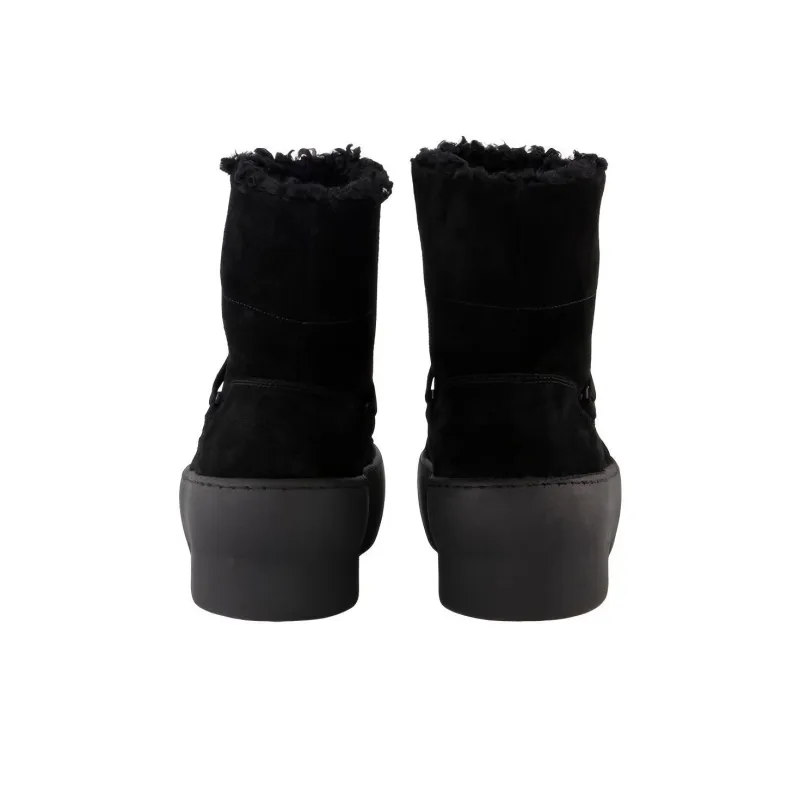 GIABORGHINI Flatform Lace-up Suede Boots-4