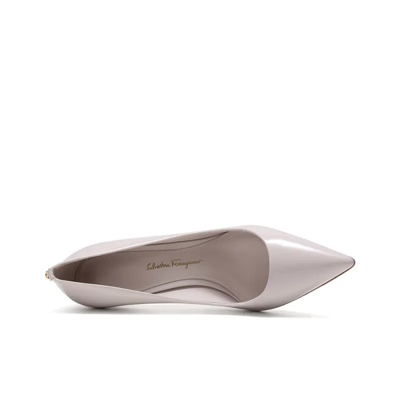 Ferragamo High Heels Women's Gray White-4