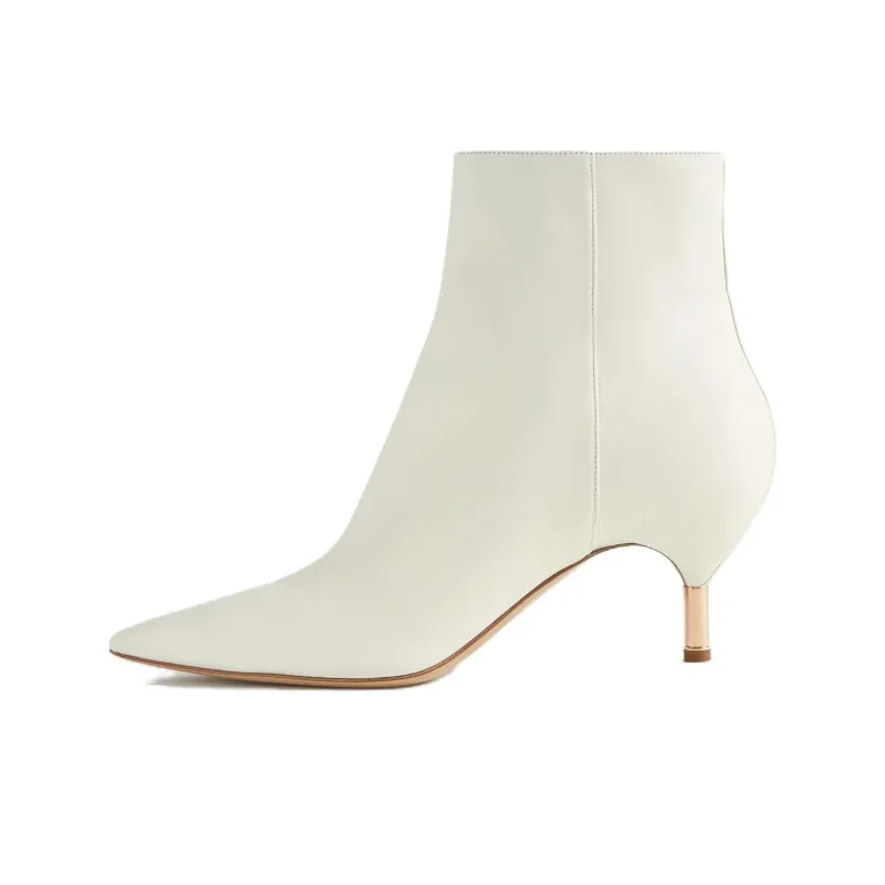 GABRIELA HEARST Valeria Ankle Boots 3cm Women's White-0